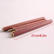 1pc Foldable Wooden Chopsticks With Storage Bag - Red Oak - Maroon - View 8