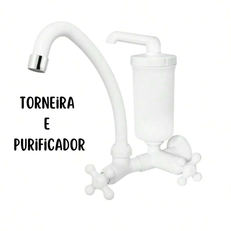 Tap And Water Purifier Filter In White ABS - 白色 - 查看 1