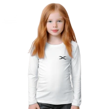 Thermal Second Skin Shirt Youth Blouse Up To 16 Years Old Women's Children's UV+50 Sun Protection - trắng - Xem 2