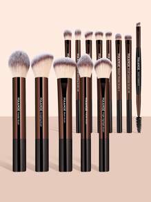 MAANGE 13pcs Professional Soft Long Aluminum Tube Makeup Brush Set,Soft Foundation Brush, Eyeshadow Brush, Eyebrow Brush, Blending Brush,Highlight Brush,Concealer Brush,Makeup Brush For Powder Liquid Cream,For Daily Use And Travel,Makeup Accessories Gifts For Friends ﻿ ﻿ ﻿