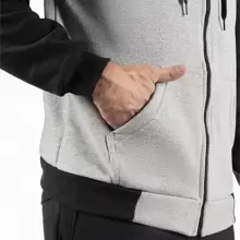 Men Zip-Up Hoodies - Xám - Xem 5