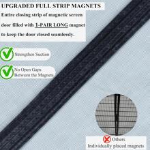 1pc, Magnetic Screen Door With Self-Sealing Mesh, Heavy Duty, Hands-Free, Pet Friendly, Black Plastic Mesh Partition, Keeps Bugs Out, Easy Install For Home & Patio Use - 黑色 - 查看 3