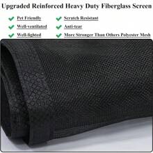 1pc, Magnetic Screen Door With Self-Sealing Mesh, Heavy Duty, Hands-Free, Pet Friendly, Black Plastic Mesh Partition, Keeps Bugs Out, Easy Install For Home & Patio Use - 黑色 - 查看 5