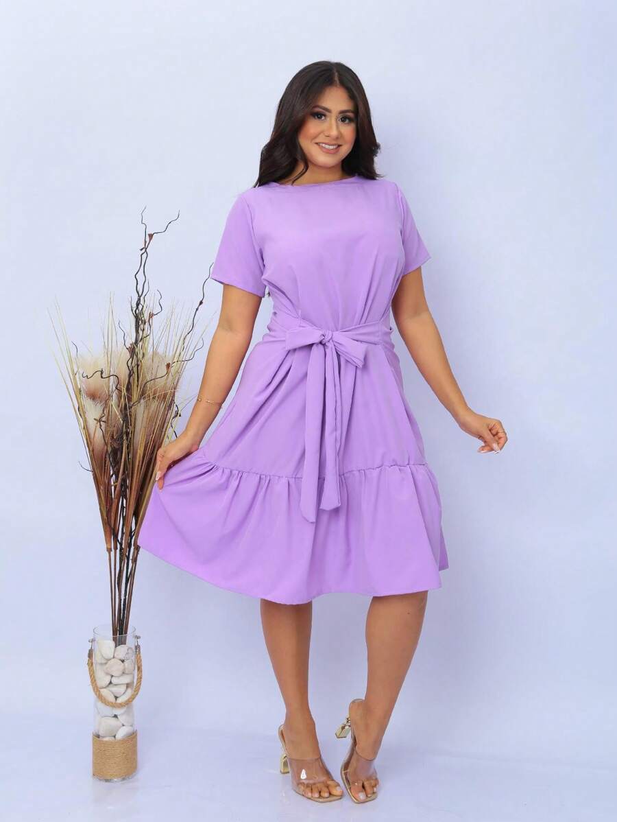 Mavie Dress Versatility: Perfect For Formal, Casual Events Or That Special Date - 紫丁香色 - 查看 1