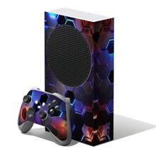 Series S Game Console Skin Sticker - Scratch Resistant, Water-Resistant, Vibrant Full Coverage Decal For Ultimate Protection And Personalization(Lightning, Geometric, Ink Drawing, Wood Color Style) - Multicolor - View 13