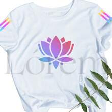 Women's Dry Fit T-Shirt With Elastane In Varied Prints Summer Baby Look Academia - MANGA130 - Xem 1