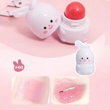 OMGA 1 件装可爱兔子可变保湿润唇膏，保湿，防干裂 - 彩色 - 查看 11