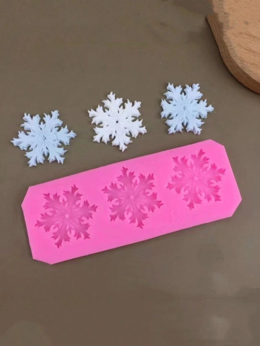 1 件圣诞系列收藏品，圣诞树，驯鹿，香炉，硅胶模具，雪花形硅胶模具圣诞节圣诞装饰品圣诞睡衣圣诞礼物圣诞装饰 - 粉色 - 查看 1