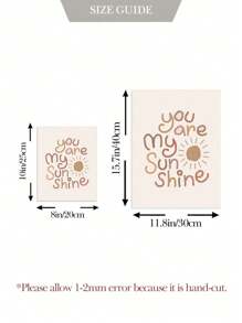 6 PCS Bohemian Canvas Print Alphabet Wall Art Painting Love Poster Rainbow Wall Picture Beige Canvas Painting Sunshine Art Poster Nursery Wall Decor Poster Kids Bedroom Wall Decoration No Frame