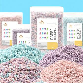 1000g Hamster Colored Paper Particles Absorb Particles Absorb Odor Hamster Bedding Moisture-Proof Bedding Warm Winter