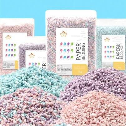 仓鼠彩色纸颗粒吸颗粒吸收异味仓鼠垫料防潮豚鼠垫料保暖冬季