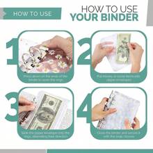 1 pieza A6 tamaño Carpeta con bolsillo con Bote para lápices , con patrón de margarita Funda PVC presupuesto Cuaderno de plan Cuaderno