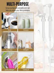 8cc 3pcs/5pcs Black/White/Gold Syrup Pumps, Syrup Pumps For 750ml/25.4oz Bottles, Syrup Pumps For Coffee Syrup Snow Cones, Creative Spice Bottle Pumps, Sauce Pump Dispensers, Pump Dispensers, Multi-Function Pump Dispensers For Oil Bottles, Kitchen Tools),No-Mess, Fixed Angle Design, Anti-Clog, Spill-Proof, Easy-Flow, Fits Multiple Brands - Torani, DaVinci, Skinny, Upouria, Holy Kakow, And 1883