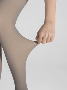 1 quần legging lót nhiệt mùa đông cho nữ - Quần lót bó, cạp cao, màu xám, tiếp xúc với da - Xám - Xem 4