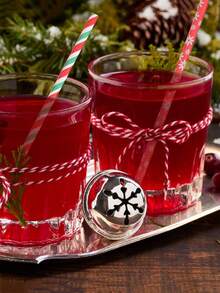 100 ống hút giấy nhiều màu dùng làm quà tặng Giáng sinh, ống hút giấy sọc hỗn hợp dùng một lần dùng làm quà tặng Giáng sinh, tiệc tùng - Nhiều màu - Xem 5