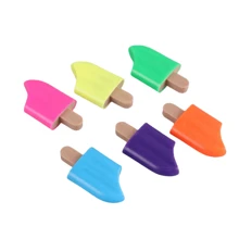 6 Packs Small Highlighter Chisel Tip Marker Pen - Cute Candy Ice Cream Popsicle Shape Highlighter For Party Birthday Drawing Poster Diary Greeting Card DIY Crafts Office School Supplies For Christmas, New Year, Thanksgiving Gifts - Multicolor - View 5