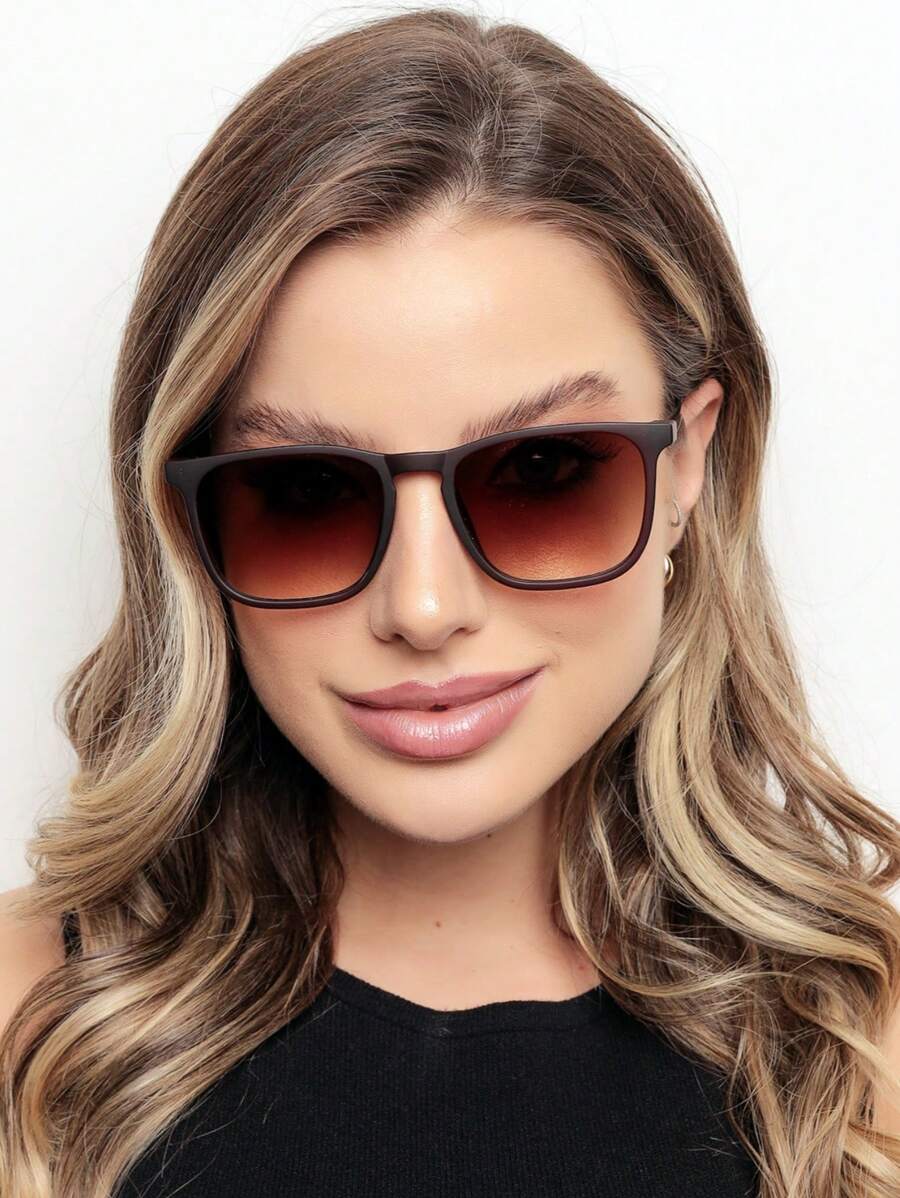 Women Fashion Glasses Casual, Suitable For Daily Wear - Brown - View 1