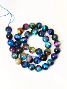 6/8/10 mm Perles de pierre œil de tigre galaxie rond naturel et magnifique pour la fabrication de bijoux de bracelets. Perles lâches œil de tigre cerisier idéales pour le bricolage de bijoux en cristal faits main. Peuvent être transformées en bracelets, un choix idéal pour les cadeaux.