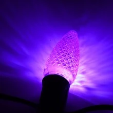 C9 LED Christmas Light Bulbs - 25-50 Pack C9 LED Bulbs Aqua For E17 Candelabra Base - 1W For Outdoor String Lights, Holiday-SMD Lamp Beads - 紫色 - 查看 4