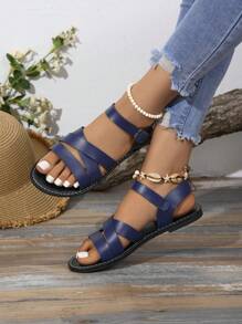 Women Handmade Sandals, Comfortable Soft Fashionable, Anti-Slip Peep Toe Lightweight Flat Slippers For Home