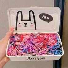 500 条/包 多色小透明塑料发带 适合女孩 - 彩色 - 查看 1