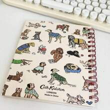 1pc Cute Dog Spiral Notebook With High-End Appearance, Unique & Practical A5 Detachable Note Pad,School Supplies,Back To School