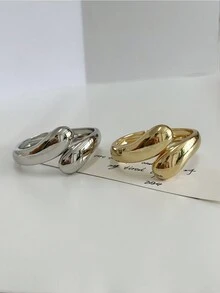 金色时尚水滴形锌合金手链，街头时尚个性，欧美风格，高端大气，夸张简约几何抽象图案，复古、别致、奢华、优雅，适合日常通勤、朋友聚会、浪漫假期、街拍、女士时装秀、商务会议等各种场合 - 手鐲 - 查看 15