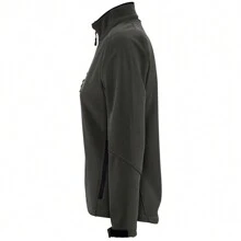 Womens/Ladies  Soft Shell Jacket (Breathable, Windproof And Water Resistant) (Charcoal) - Dark Grey - View 5