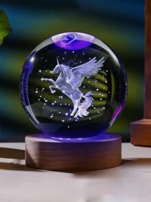 1 quả cầu thủy tinh pha lê trang trí đèn ngủ họa tiết sáng tạo đèn LED 3D đế gỗ nguồn USB ánh sáng ấm áp/đèn màu RGB trang trí máy tính để bàn phòng ngủ phòng khách trang trí nhà ngày lễ tiệc sinh nhật quà tặng cho bạn bè lựa chọn tốt nhất - Nhiều màu - Xem 10