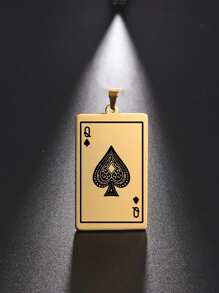 1pc Stainless Steel Lucky Poker Charm For Diy Keychain, Necklace, Bracelet Making - Fashion Series - View 21