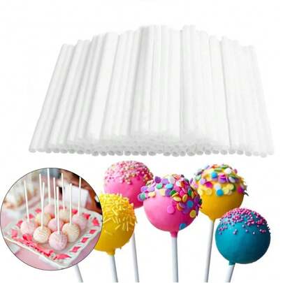 100pcs/Pack Lollipop Plastic Sticks,