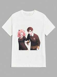Anime Anya T-Shirt Unisex 100% Cotton Streetwear New Release Shipping Various Colors!! - trắng - Xem 1