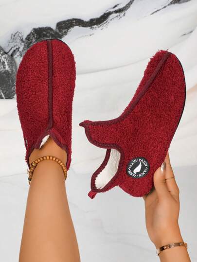 Pantofole unisex, pantofole antiscivolo e calde per interni per coppie, inverno