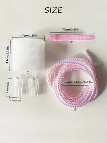 Personalized Customized 5 Pieces Set Of 1.5m Laser Winding Device, Cable Protection Cover, And Tpu Charging Head Protection Cover, Compatible With Apple 12/13/14 Series, 20w Fast Charging Data Cable - Multicolor - View 7