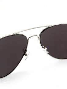 1 Piece Men's Fashion Pilot Black Sunglasses, Suitable For Driving And Daily Use, Lightweight And Fashionable - Xanh đậm - Xem 4