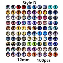 100pcs 6-12mm Photo Glass Cabochons Dragon Eyes Cat Eye Toys Handmade Dome Eyes DIY Jewelry Making Accessories - Eyes Glass Cabochons - View 16