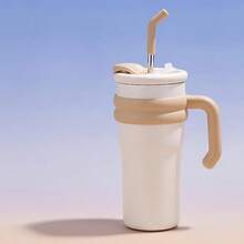 1 件双层超大迷你汽车杯高档吸管杯 316 不锈钢便携式带手柄、冷却和保温 - 情人节、妻子、妈妈、女儿、姐妹、奶奶的完美礼物 - 适合户外露营、仅手洗、不含 PVC、非常适合跑步和圣诞节、母亲节、毕业典礼、祖父母节等节日 - 厨房和餐厅使用 - 巨大迷你吸管杯 - 查看 16