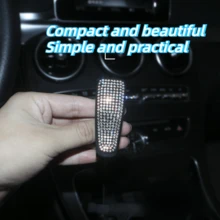 1 个汽车太阳镜收纳夹为您的太阳镜提供存放位置，防止损坏，镶嵌水钻，时尚美观 - 黑色 - 查看 3