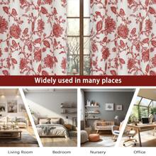 Blackout Curtains For Living Room Bedroom Lined Grommet Window Drapes Thermal Farmhouse  Curtains - 亞麻紅 - 查看 8