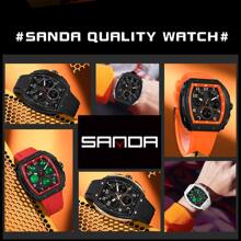 SANDA Men Watch Digital Quartz Military Sport Wristwatch Top Brand Luxury Alarm Date Week Stopwatch Strap Waterproof Electronic Male Clock Gift 6157 - Black - View 12