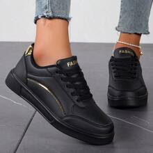 4 temporadas Nuevos zapatos de lona para mujer, zapatillas casuales ligeras, zapatos estudiantiles negros, suela blanda, impermeables, calzado deportivo de ocio plano