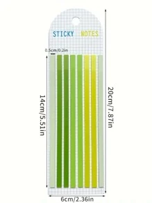 160 Pieces In 1 PET Ultra-Thin Strip Solid Color Index Sticker Sticky Note Student Transparent Color Highlight N Times Color Sticky Note Long Strip Index Sticky Note, Transparent Sticker, Writable Transparent Waterproof Student Reading Marker Sticker Back To School