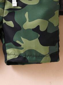 3pcs/Set Young Boy's Casual Camouflage Printed Versatile Shorts, Suitable For Summer, Outdoor, School, Daily, Leisure, Sports, Travel