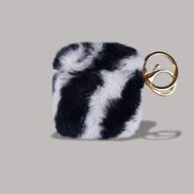 蓬松耳机盒老虎图案耳机保护套兼容 AirPods 2/3/4/Pro/Pro2，黑色和白色或棕色耳机套 - 彩色 - 查看 8