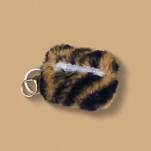 蓬松耳机盒老虎图案耳机保护套兼容 AirPods 2/3/4/Pro/Pro2，黑色和白色或棕色耳机套 - 彩色 - 查看 6