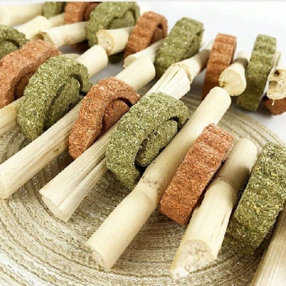 Rabbit, Guinea Pig, Bunny High Fiber Sweet Bamboo Grass Cakes & Chew ... - Guinea Pig Mulberry Leaf Fiber