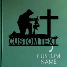 1 peça Placa de Metal Personalizada com Ouriço, Placa de Ouriço, Placa de Nome de Ouriço, Placa de Metal de Soldado Ajoelhado Personalizada com Ouriço de Hóquei, Arte de Placa de Metal, Placa de Amante de Ouriço para Decoração de Casa - Preto - Visão 7