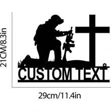 1 peça Placa de Metal Personalizada com Ouriço, Placa de Ouriço, Placa de Nome de Ouriço, Placa de Metal de Soldado Ajoelhado Personalizada com Ouriço de Hóquei, Arte de Placa de Metal, Placa de Amante de Ouriço para Decoração de Casa - Preto - Visão 8