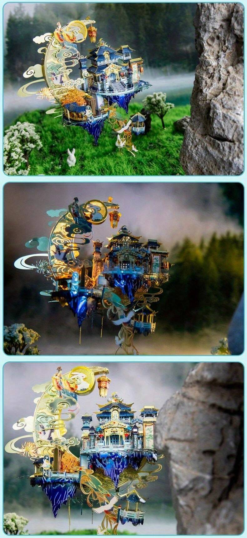 HOPBLOCK Set di puzzle in metallo 3D per adulti, 121 pezzi, fai da te Steampunk in metallo, modello da costruzione, 3D, organismi, metallo, modellino per desktop