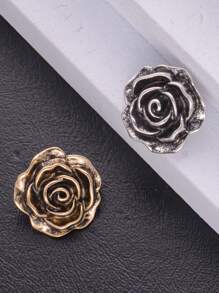 6 件/包复古玫瑰花金属纽扣，缝制装饰纽扣，适用于衬衫、衬衫、毛衣、羊毛衫、连衣裙、外套、夹克、鞋子、帽子、礼品盒、包、DIY 配件